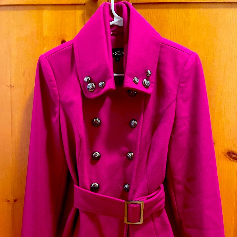 Black River - Burgandy Double Breasted Pea Coat